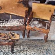 مبل سنتی (روستیک) و میز بار