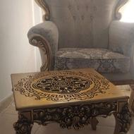 مبل استیل هفت نفره با میزعسلی