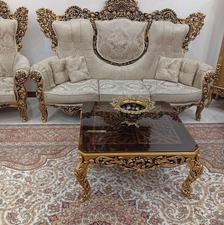 مبل استیل هفت نفره به همراه دو صندلی میزبان