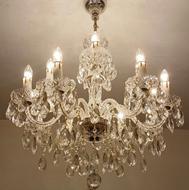 یکعدد لوستر12شاخه کریستال دوبل والتر آلمان
