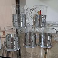 5 عدد استکان چایخوری پایه دار