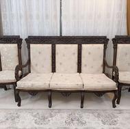 مبل استیل نو 9 نفر ه با کاور و میز