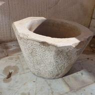 هاونگ سنگی با دسته چوبی