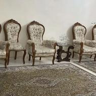 مبل استیل 9نفره با چوب تمام راش