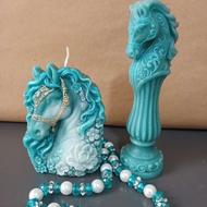 شمع دست‌سازطرح اسب خاص.نماد 1405