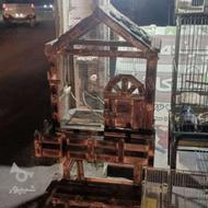 فروش قفس چوبی کلبه ای پایه دار