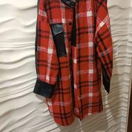 پالتو چهارخونه دکمه دار