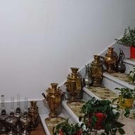 چند عدد سماور زغالی. چراغ نفتی ..چراغ آلمانی