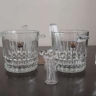 سطل یخ کریستال و لیوان دلسترخوری