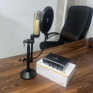 پکیج میکروفون و کارت صدا استودیویی