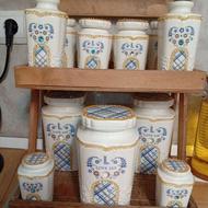 پاسماوری چینی 11پارچه با استند چوبی