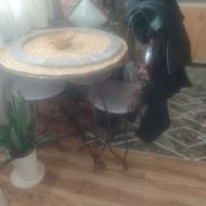 فروش میز نهارخوری فرفوژه فلزی با چهار صندلی و میز