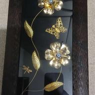 تابلو گل پروانه چشم نظر مس