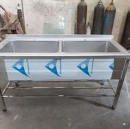 سینک دو لگن رستورانی