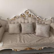 مبل7 نفره سفید 4تا تک 1عدد 3نفره