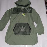 هودی دخترانه در رنگهای آبی سبز توسی کالباسی مشکی و رنگ کرم