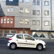 206 تیپ 2 مدل 89 سفید شاسی پلمپ بسیار کم کار خانگی