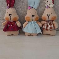 عروسک‌های 15سانتی خرگوش پارچه ای