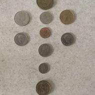 10 عدد سکه کمیاب نقره ، برنز از کانادا، سوییس، مکزیک، ایران