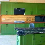 کابینت نئوکلاسیک به رنگ سبز طبیعت