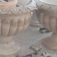 گلدان سنگ تراورتن 50 سانتی