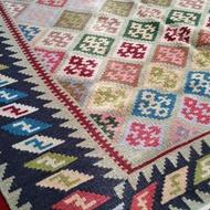 گلیم محلی دست بافت بزرگ