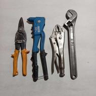 ابزارآلات ، انبرقفلی ، قیچی ورق بر ، آچارفرانسه ، انبرپرچ