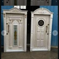 درب چوبی ضدسرقت رنگ شده