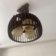 لوستر چوبی 3شاخه تمیز