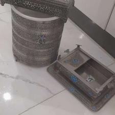 سطل زباله و جادستمال و اسپند دود کن ست