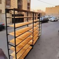 تولید کننده انواع رگال لباس قفسه بندی چوبی فلزی مدرن کد210