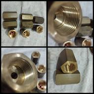 بوشن برنجی رزوه ای مخصوص اتصال به مانومتر هوا برش