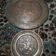 سینی دیوارکوب قدیمی تمام مس