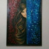 تابلو نیمه تمامی یک زن است که شما می‌بینید .‌