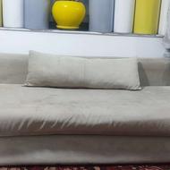 مبل کرم رنگ 7نفره مدل ال هم شدنی هست