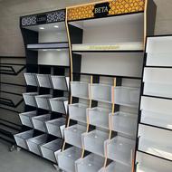 استند چراغ دار قفسه ترک هایپرمارکت قفسه انبار قفسه دوطرف