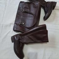 کیف وبوت بلند چرم مشهد