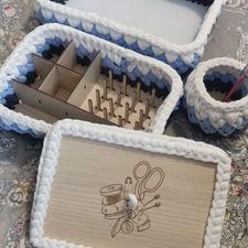 سبد تریکو سبد نگهدانده لوازم خیاطی جامدادی