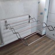 رخت آویز استیل آکاردئونی تاشو نصب در شوفاژ دیوار