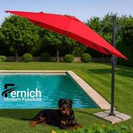 چتر پایه کنار فضای باز باغ ویلا و کافه رستوران مدل روشا