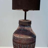 آباژور سفالی پتینه شده دست ساز