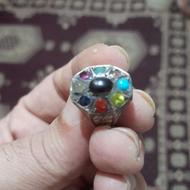 انگشتر 9سنگ نقره