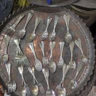 ست تک نفره نوربلین آب نقره قاشق و چنگال