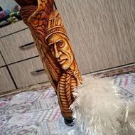 قلیان طرح سرخ پوستی بسیار زیبا چوب سیب سرخ