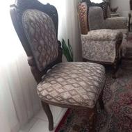 مبل استیل چوب گردو منبت دورو