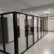 پارتیشن شیشه ای فریم لس تک جداره