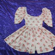 پیراهن دخترانه هلویی