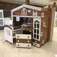 تخت دوطبقه کودک طرح کلبه