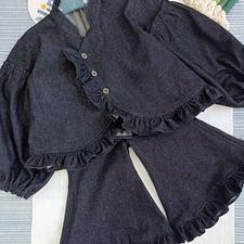 کت و شلوار جین ضخیم دخترانه