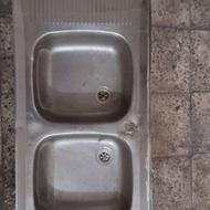 سینک ظرفشویی 2 لگنه آب چکان چپ